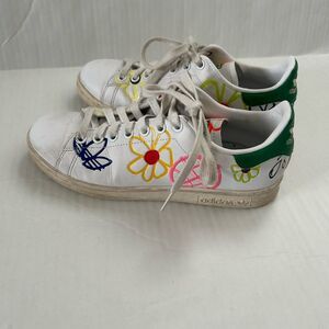 Adidas womens Stan Smith Prime Green Graffiti Floral Sneakers Size 6.5